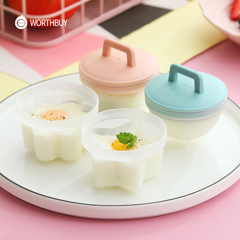 4Pcs/Set  Plastic Egg Cooker  Mold Forming Machine With Lid Brush Pancake