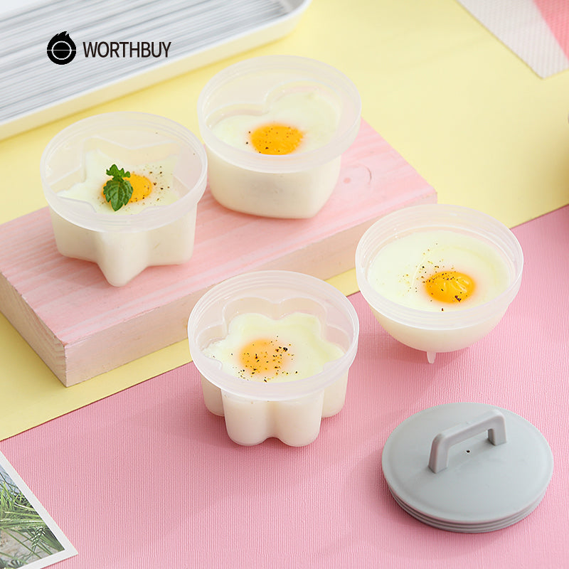 4Pcs/Set  Plastic Egg Cooker  Mold Forming Machine With Lid Brush Pancake