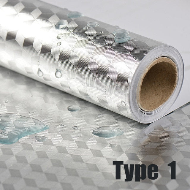 40x100cm  Kitchen,Stove,Cabinet,Self Adhesive Wall Sticker (Oil-proof Waterproof Stickers Aluminum Foil)