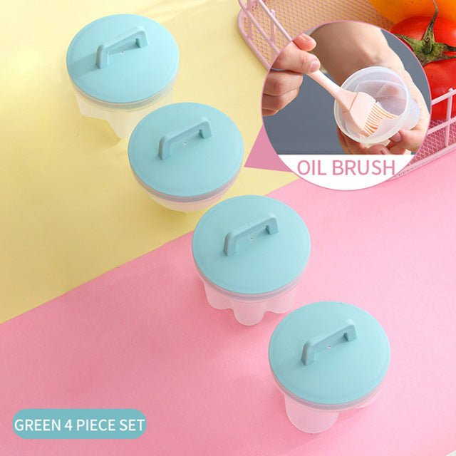 4Pcs/Set  Plastic Egg Cooker  Mold Forming Machine With Lid Brush Pancake