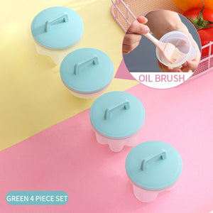 4Pcs/Set  Plastic Egg Cooker  Mold Forming Machine With Lid Brush Pancake